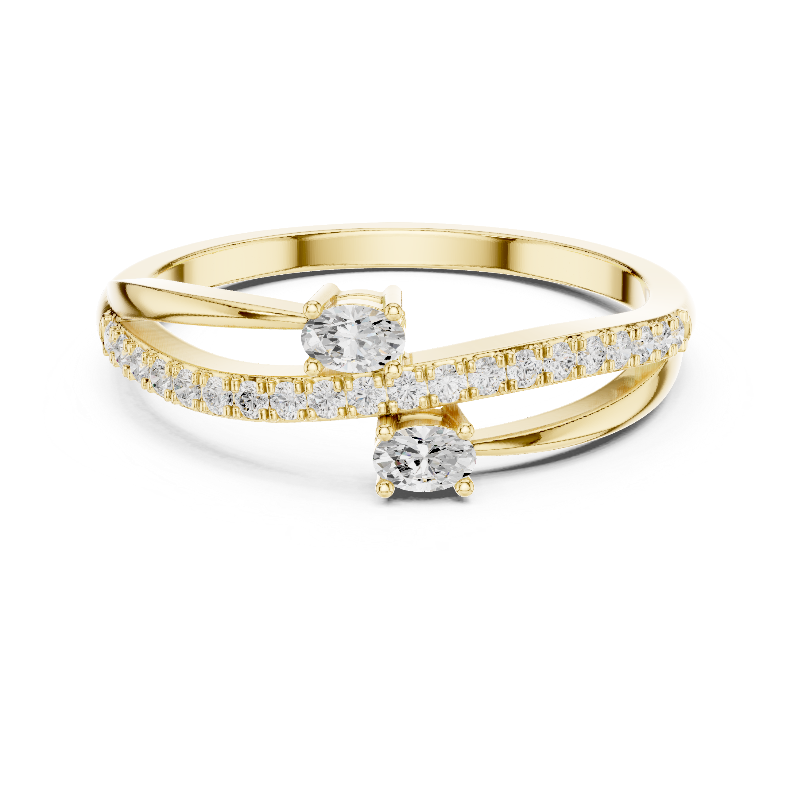 Gold Channel Classic Oval Lab Grown Diamond Zexia Ring
