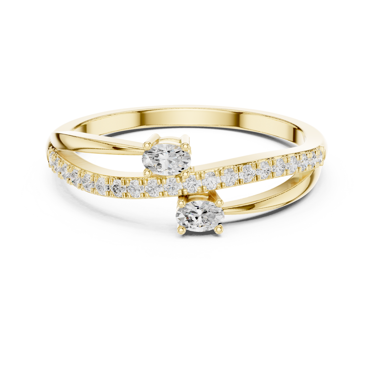 Gold Channel Classic Oval Lab Grown Diamond Zexia Ring