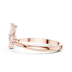 Gold Floral Marquise Setting Lab Grown Diamond Zyven Ring