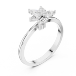 Gold Floral Marquise Setting Lab Grown Diamond Zyven Ring