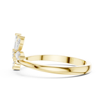 Gold Floral Marquise Setting Lab Grown Diamond Zyven Ring