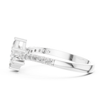 Gold Split Shank Cluster Setting Round Lab Grown Diamond Valyn Ring