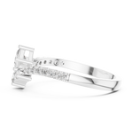 Gold Split Shank Cluster Setting Round Lab Grown Diamond Valyn Ring