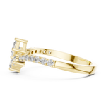Gold Princess Cluster Lab Grown Diamond Erixa Ring