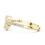 Gold Princess Cluster Lab Grown Diamond Erixa Ring