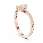 Gold Princess Cluster Lab Grown Diamond Erixa Ring