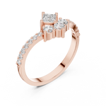 Gold Princess Cluster Lab Grown Diamond Erixa Ring