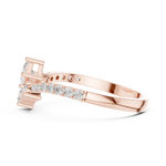 Gold Split Shank Cluster Setting Round Lab Grown Diamond Valyn Ring