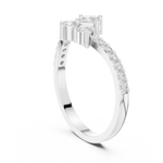 Gold Princess Cluster Lab Grown Diamond Erixa Ring