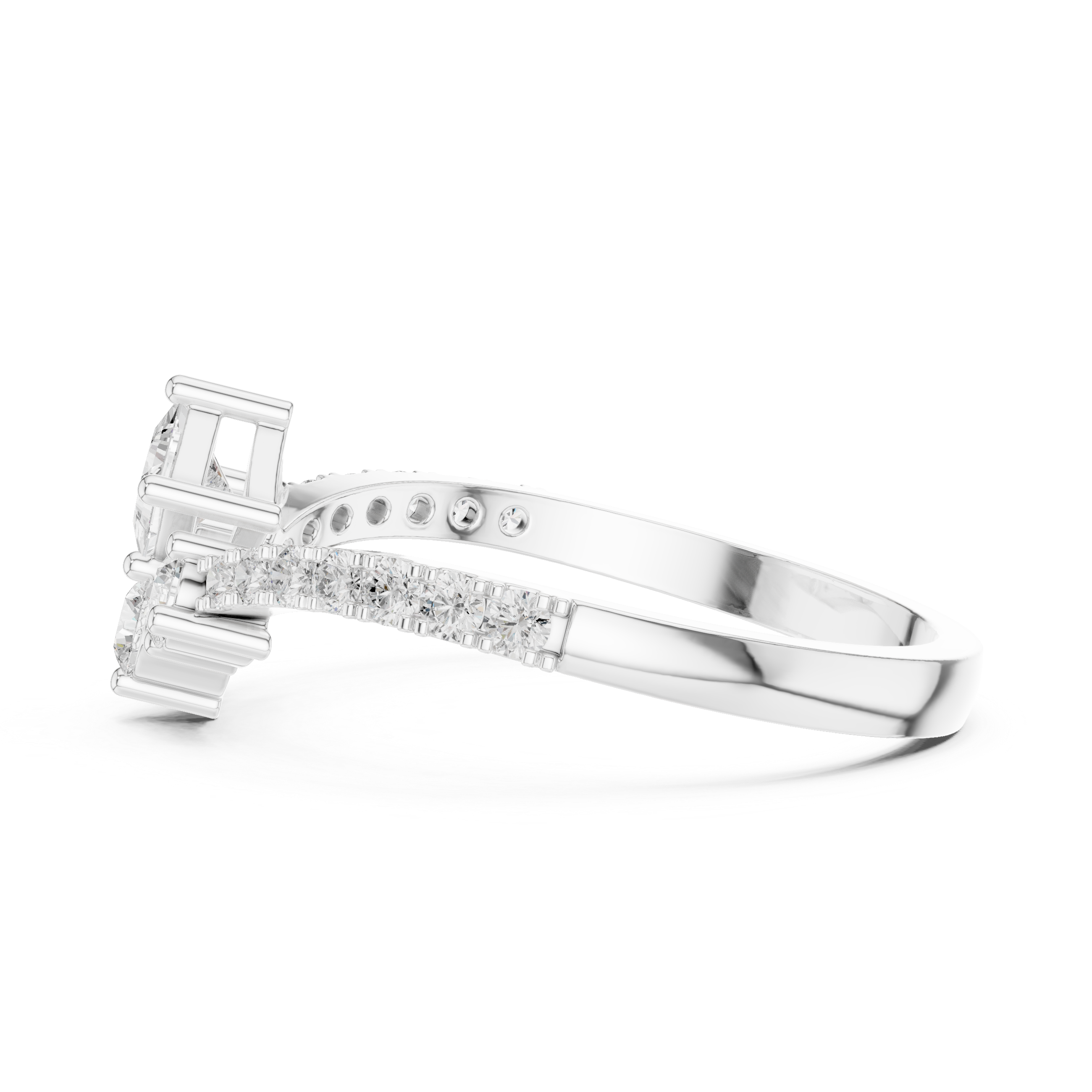Gold Princess Cluster Lab Grown Diamond Erixa Ring