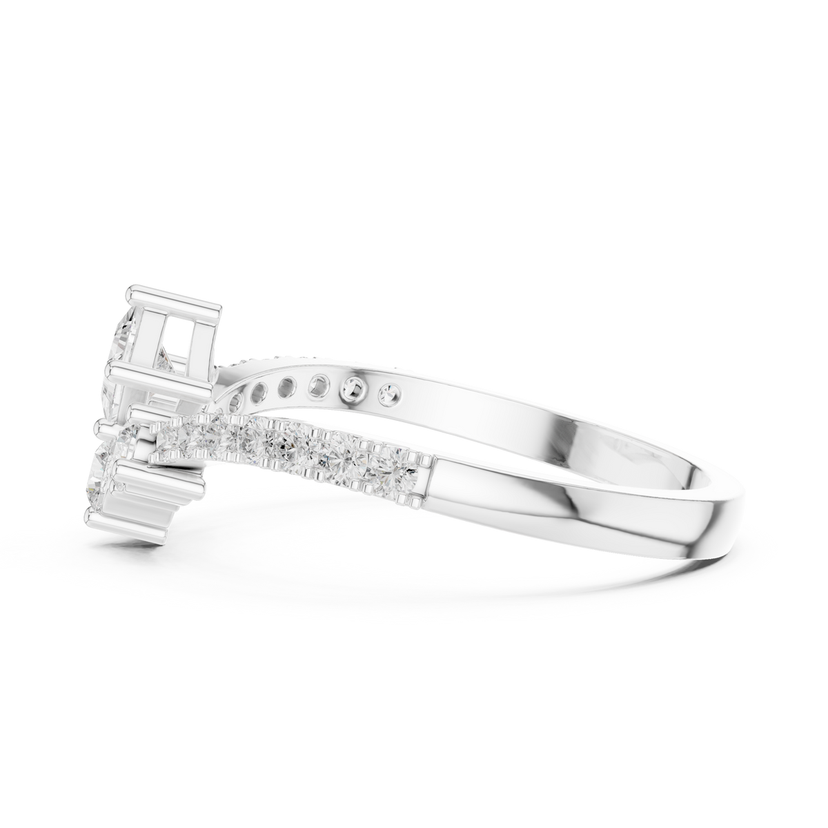 Gold Princess Cluster Lab Grown Diamond Erixa Ring