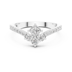 Gold Princess Cluster Lab Grown Diamond Erixa Ring