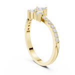 Gold Princess Cluster Lab Grown Diamond Erixa Ring