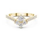 Gold Princess Cluster Lab Grown Diamond Erixa Ring