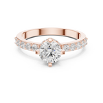 Gold Hidden Halo Round Lab Grown Diamond Erosia Ring