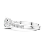Gold Hidden Halo Round Lab Grown Diamond Erosia Ring