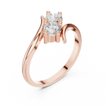 Gold Twin Stone Round Lab Grown Diamond Havyn Ring