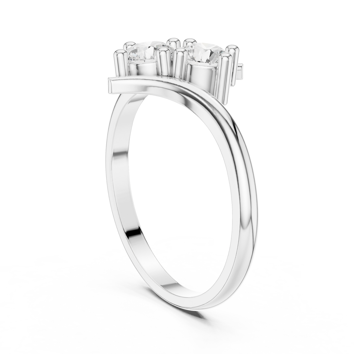 Gold Twin Stone Round Lab Grown Diamond Havyn Ring