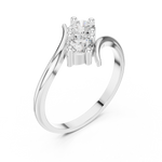 Gold Twin Stone Round Lab Grown Diamond Havyn Ring