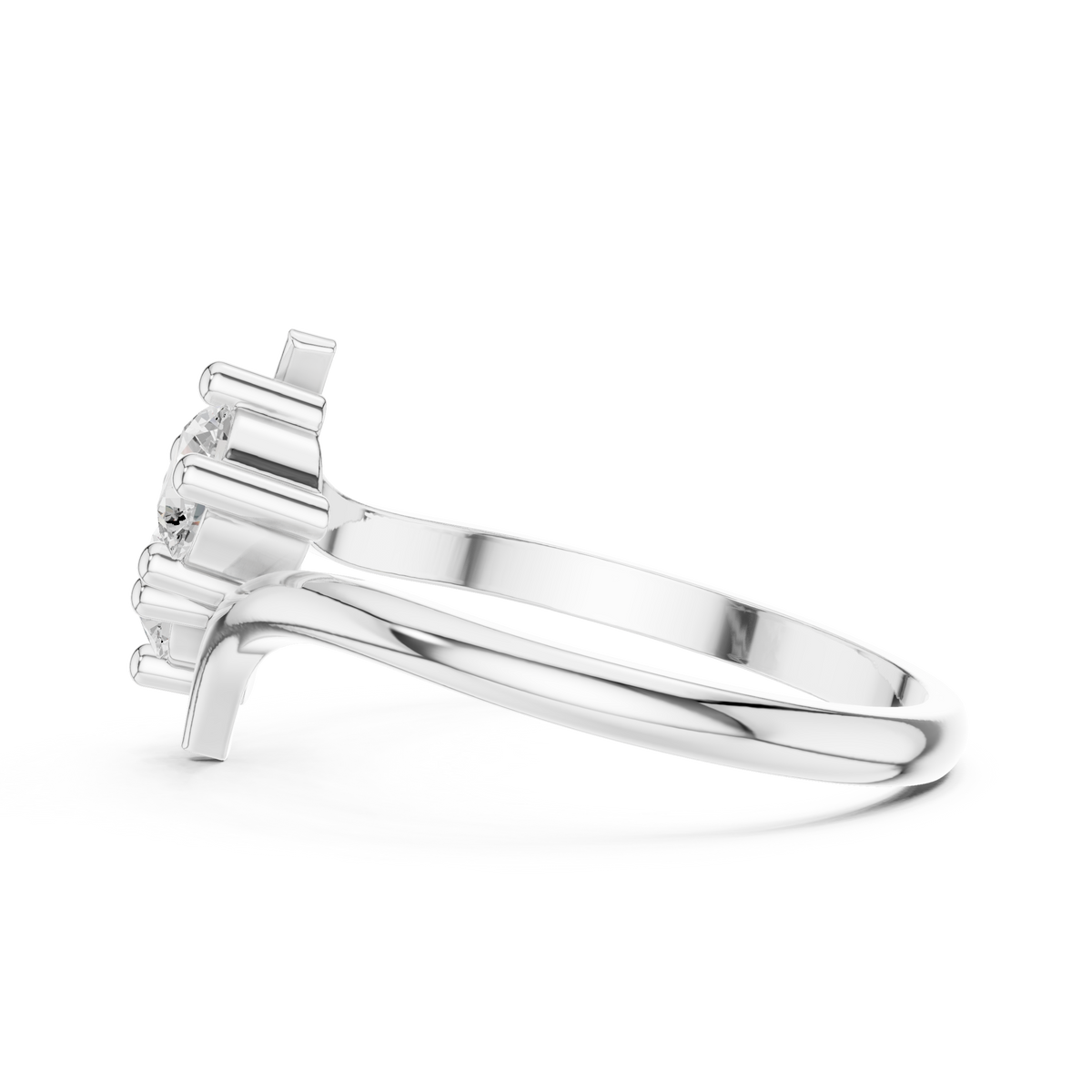 Gold Twin Stone Round Lab Grown Diamond Havyn Ring