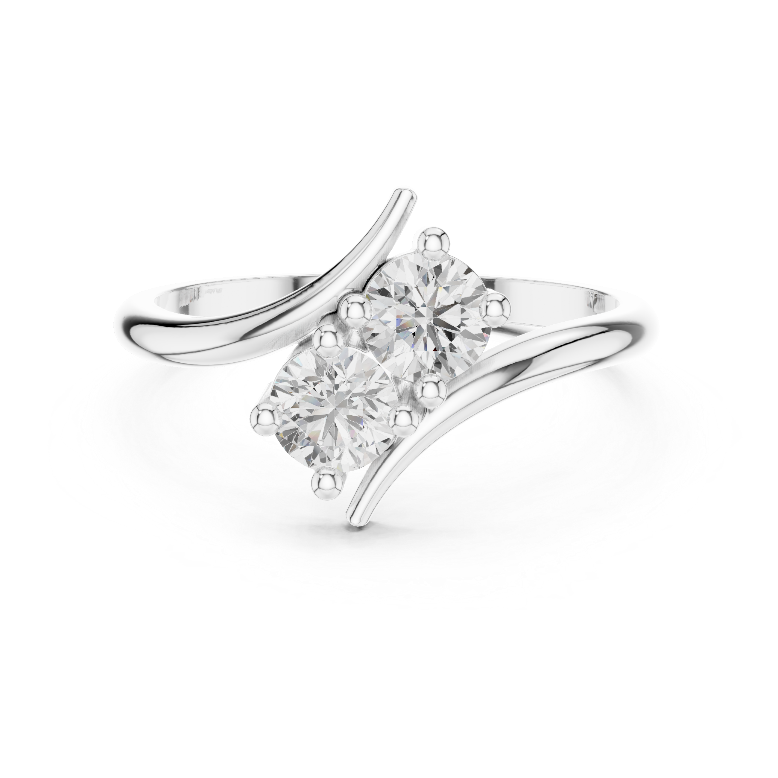 Gold Twin Stone Round Lab Grown Diamond Havyn Ring