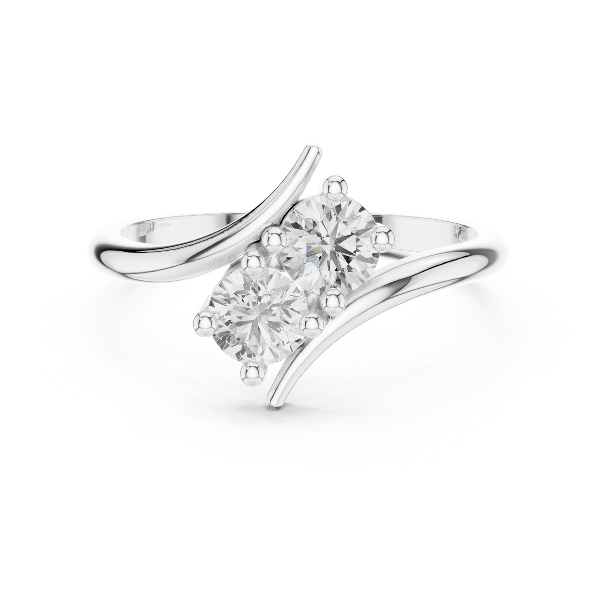 Gold Twin Stone Round Lab Grown Diamond Havyn Ring