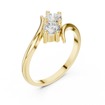 Gold Twin Stone Round Lab Grown Diamond Havyn Ring