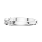 Gold Emerald Baguette Round Half Eternity Lab Grown Diamond Vionx Ring