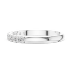 Gold Pave Band Round Lab Grown Diamond Anora Ring