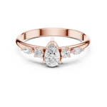 Gold Three Stone Pear Lab Grown Diamond Kireya Ring