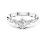 Gold Three Stone Pear Lab Grown Diamond Kireya Ring