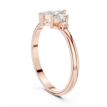 Gold Three Stone Marquise Lab Grown Diamond Zyphi Ring