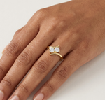 Gold Twin Stone Round Lab Grown Diamond Havyn Ring