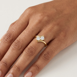 Gold Twin Stone Round Lab Grown Diamond Havyn Ring