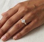 Gold 1Ct Prong Pear Lab Grown Diamond Ilvyn Ring