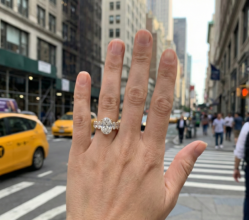 Using Oval Lab Grown CVD Diamond Ring 