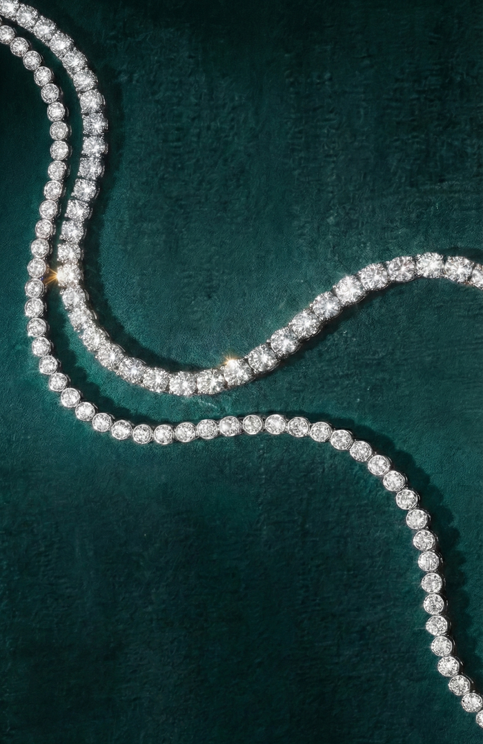 CVD lab Grown Tennis necklaces