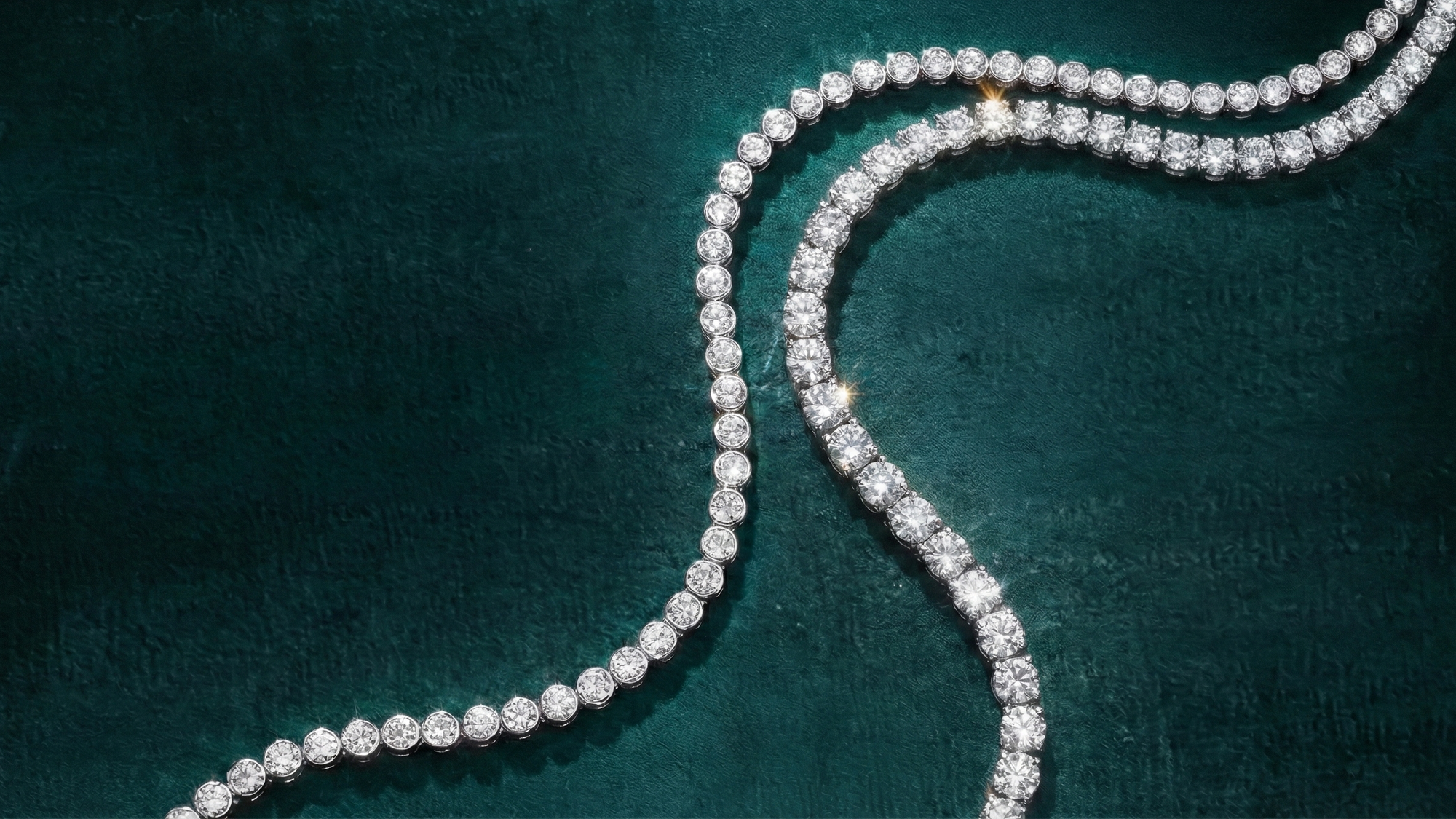 Tennis Necklaces with round CVD diamonds