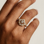 Gold Cluster Pave Round Lab Grown Diamond Inara Ring