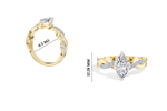 Marquise Twisted Pave Lab Grown Diamond Ivera Engagement Ring