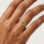 Gold Curve Band Round Lab Grown Diamond Lxxa Ring