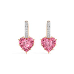 Rose Gold 6 50Ct Heart Drop Lab Grown Diamond Arzen Earring
