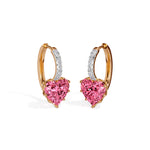 Rose Gold 6 50Ct Heart Drop Lab Grown Diamond Arzen Earring