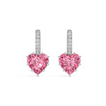 White Gold 6 50Ct Heart Drop Lab Grown Diamond Arzen Earring