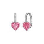 White Gold 6 50Ct Heart Drop Lab Grown Diamond Arzen Earring