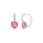 White Gold 6 50Ct Heart Drop Lab Grown Diamond Arzen Earring