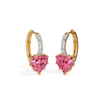 Yellow Gold 6 50Ct Heart Drop Lab Grown Diamond Arzen Earring