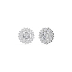 White Gold 4Ct Cluster Halo Pear Lab Grown Diamond Avyelle Earring