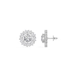White Gold 4Ct Cluster Halo Pear Lab Grown Diamond Avyelle Earring