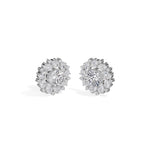 White Gold 4Ct Cluster Halo Pear Lab Grown Diamond Avyelle Earring